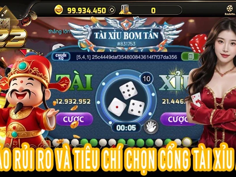 Bàn chơi Dragon Tiger tại Hi88 với hai lá bài Rồng và Hổ